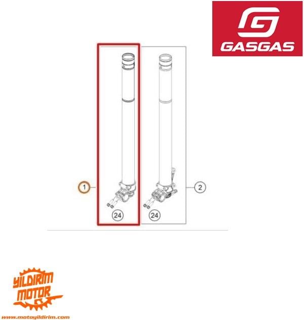 GASGAS 2024 EC 250 SAĞ AMORTİSÖR İÇ BORU