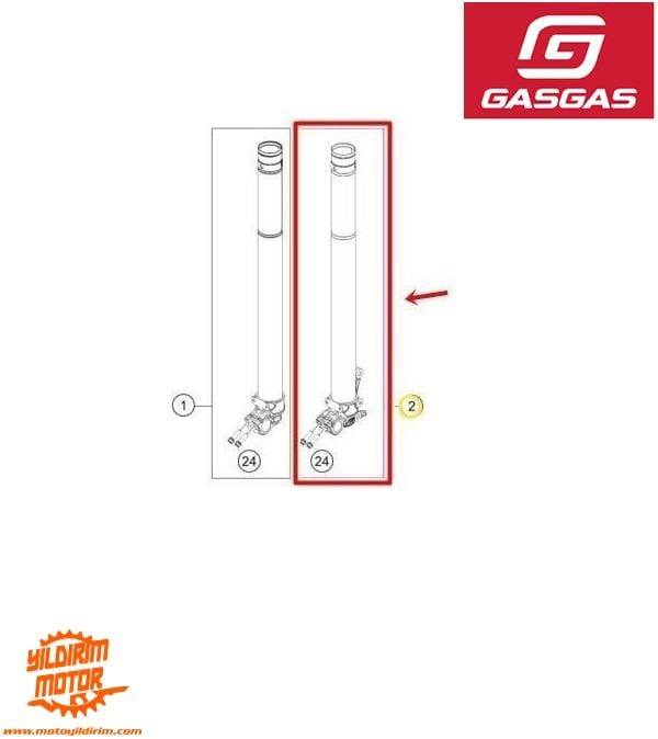 GASGAS 2024 EC 250 SOL AMORTİSÖR İÇ BORU