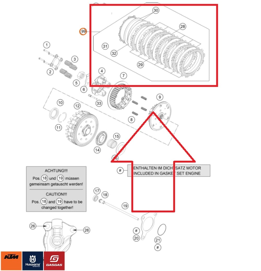 HUSQVARNA 701 ENDURO DEBRİYAJ BALATASI 22-26
