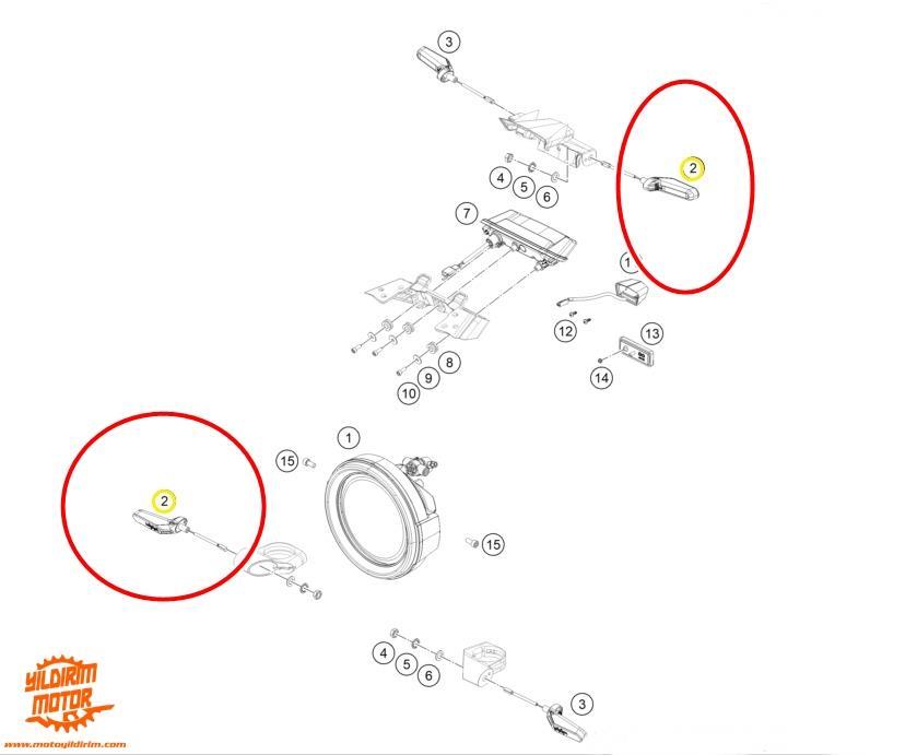 HUSQVARNA SVARTPİLEN SAĞ ÖN SİNYAL 