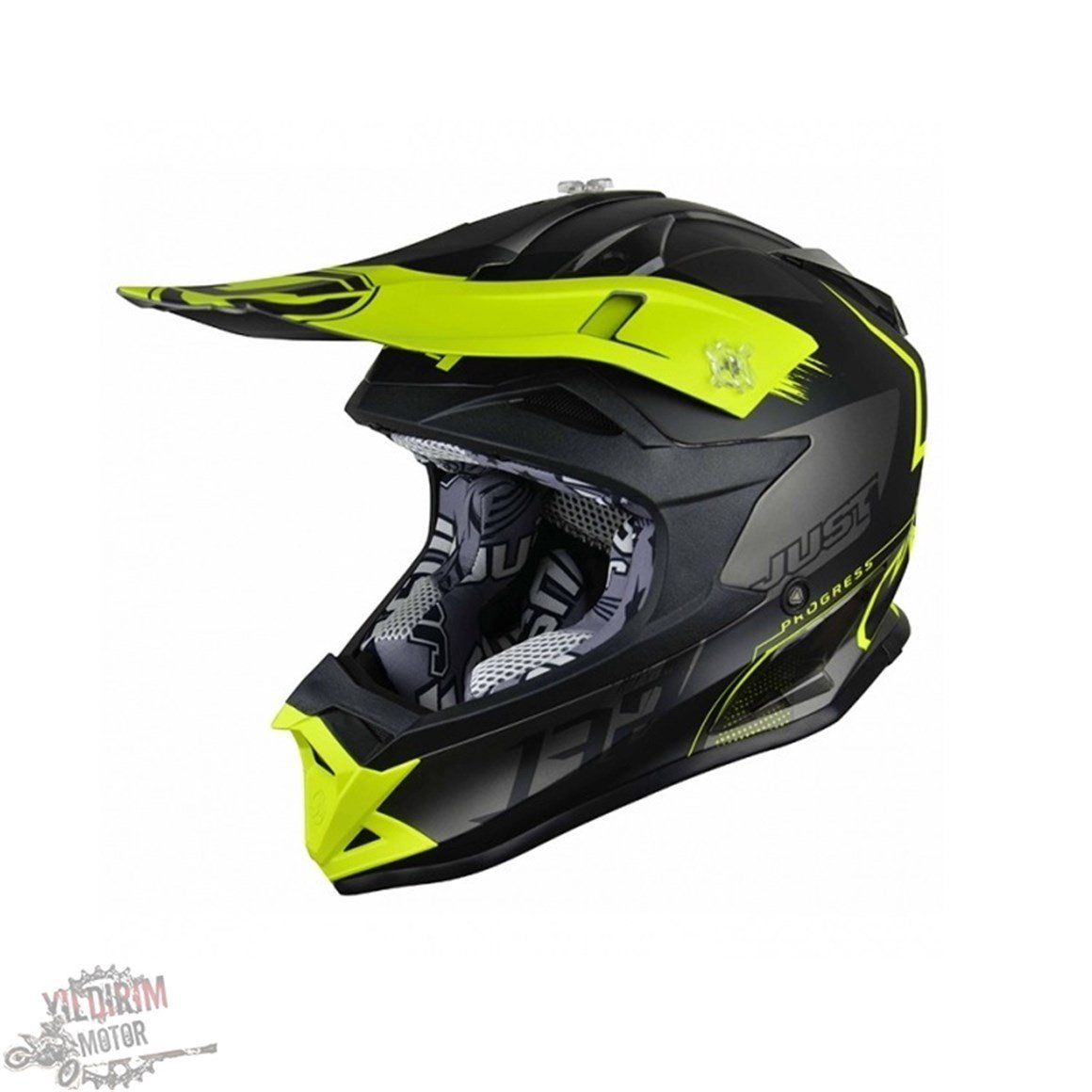 JUST1  J32 PRO KICK YELLOW-BLACK-TITANIUM KASK