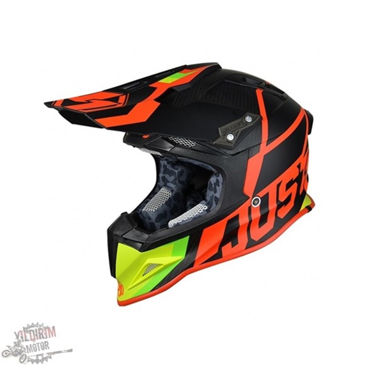 JUST1 J12 UNIT RED-LIME KASK