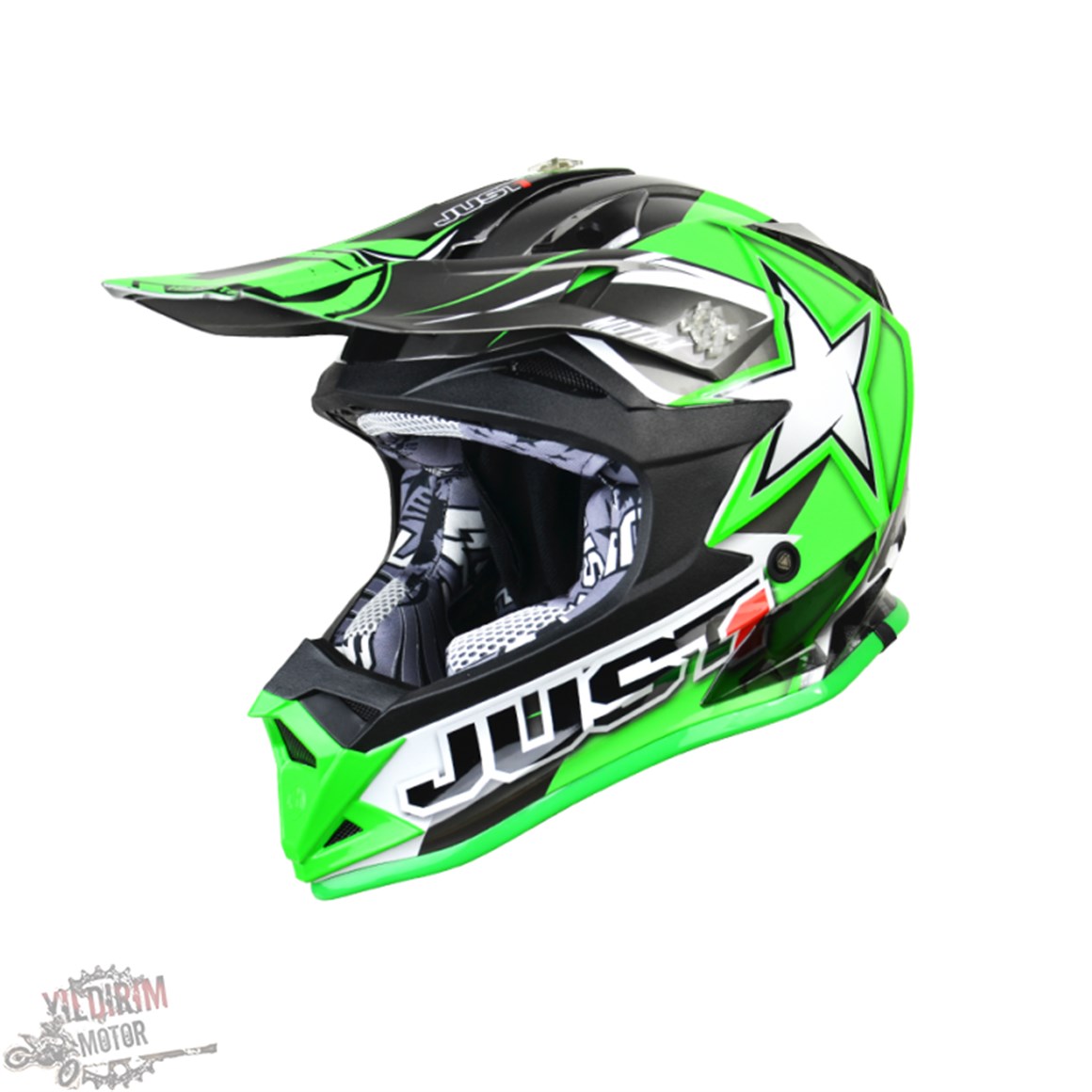 JUST1 J32 Moto X Green KASK