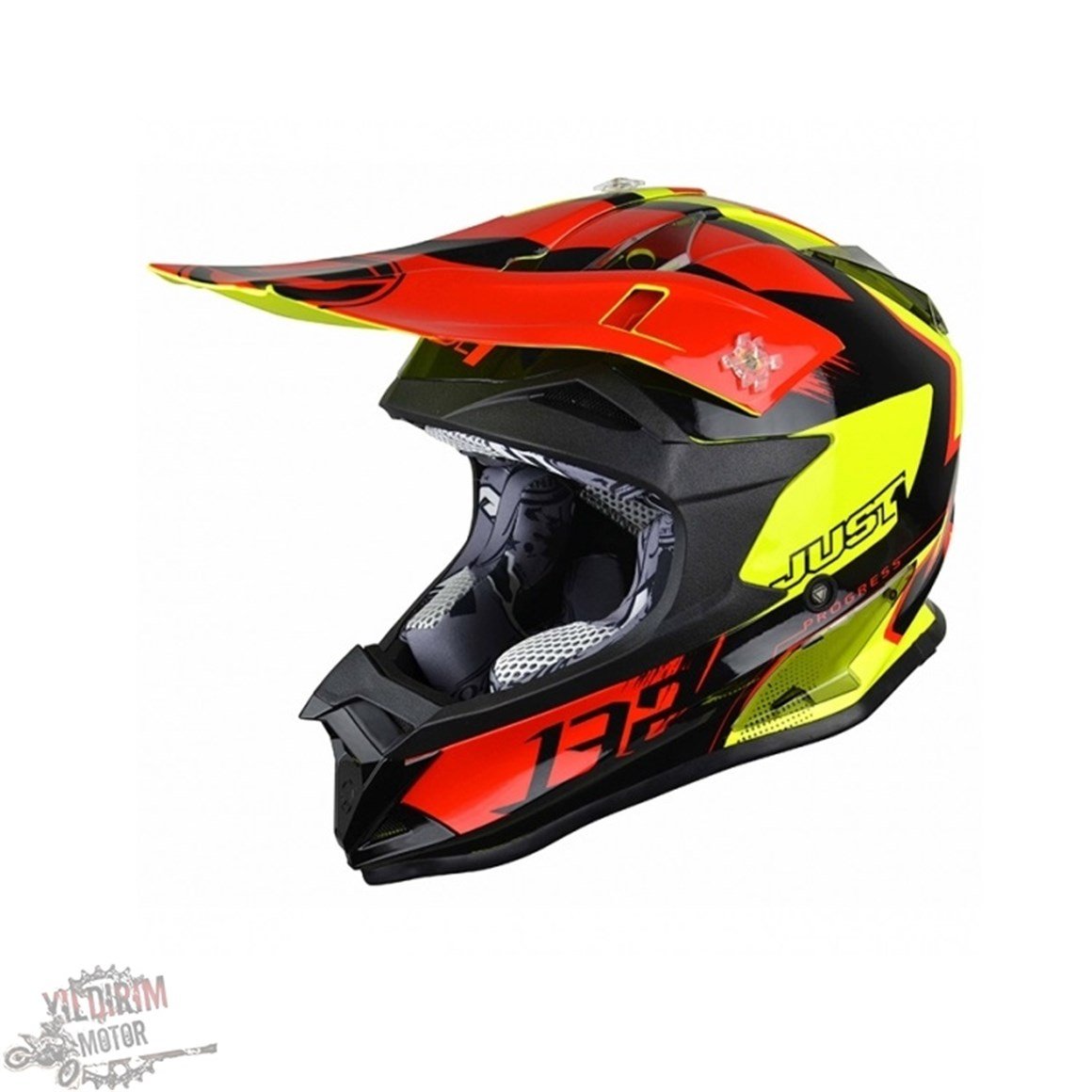 JUST1 J32 PRO KICK BLACK-RED -YELLOW KASK