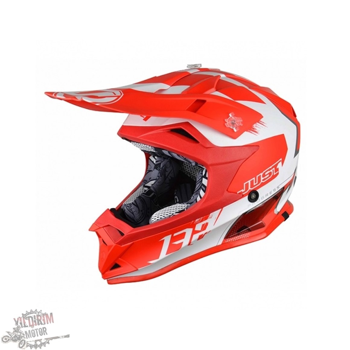JUST1 J32 PRO KICK WHITE-RED KASK