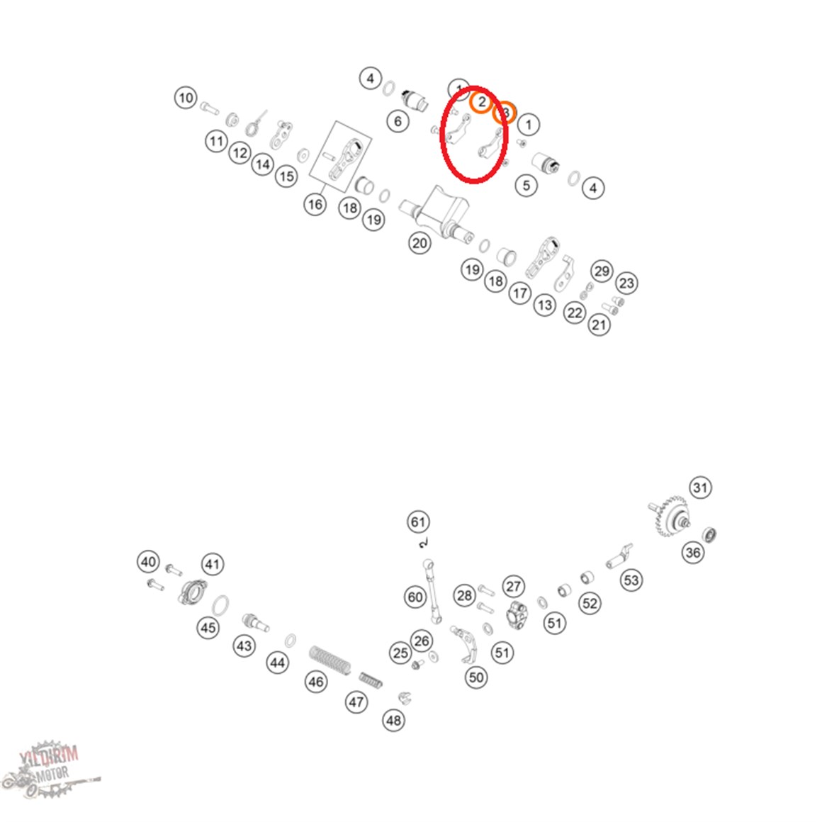 KTM 250 EXC TPİ RETAINING PLATE Sağ-Sol 17-19