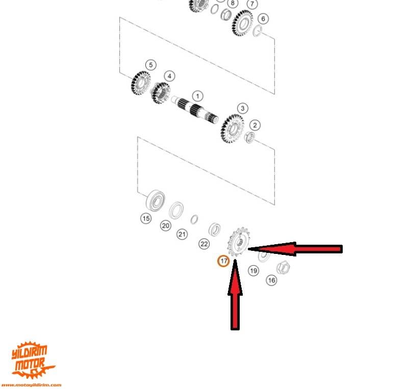 KTM 390 DUKE ÖN DİŞLİ 24-25