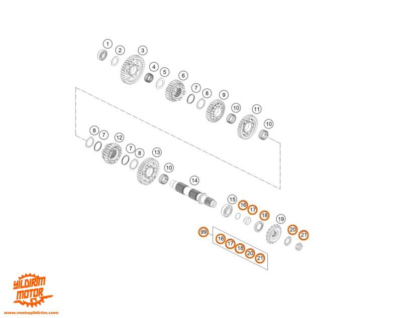 KTM 790 ÖN DİŞLİ TAMİR TAKIMI 