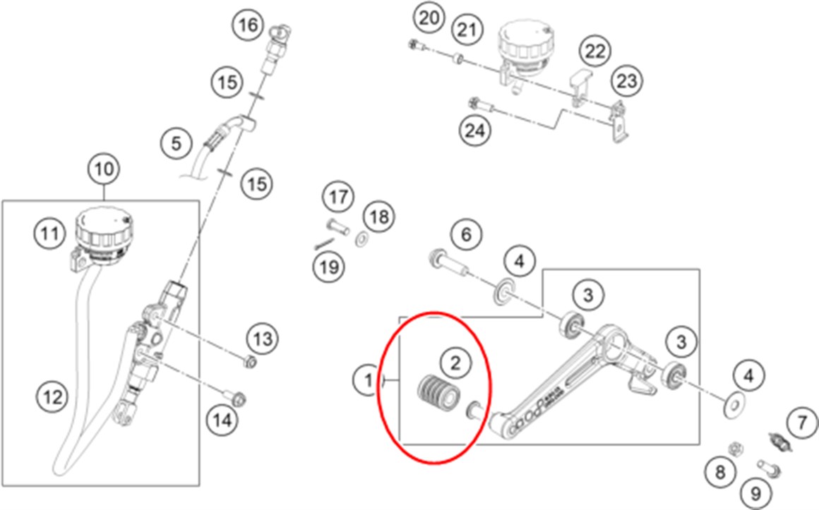 KTM DUKE 125/200/250 VİTES PEDAL YAYI