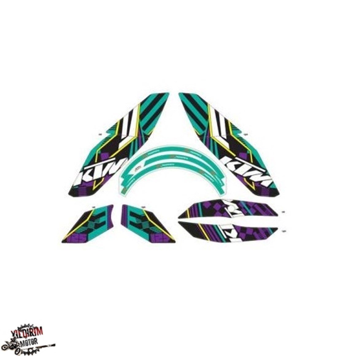 KTM DUKE Power Parts Sticker Seti