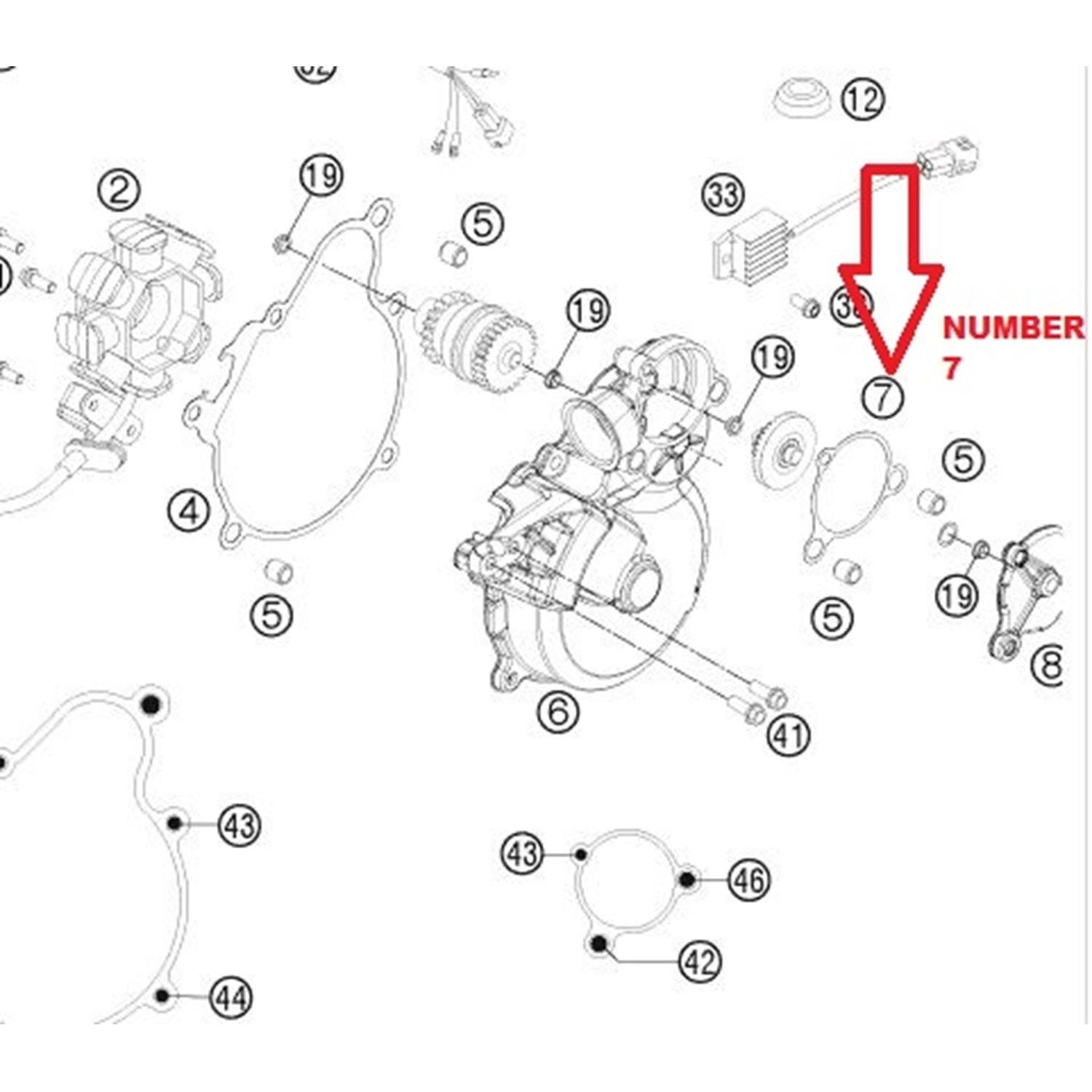 KTM EXC 250/300 ÜÇGEN KAPAK CONTA 14-16