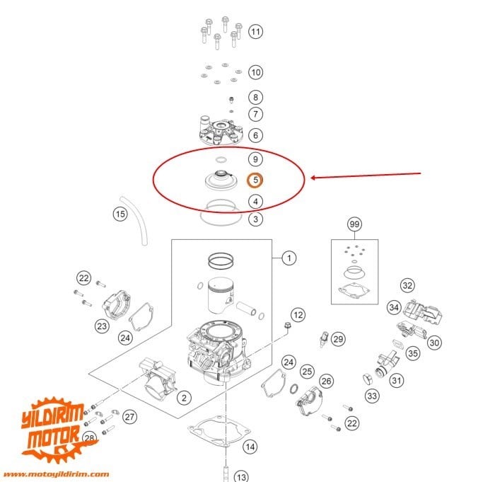 KTM EXC 300 ÜST KAPAK 24-26