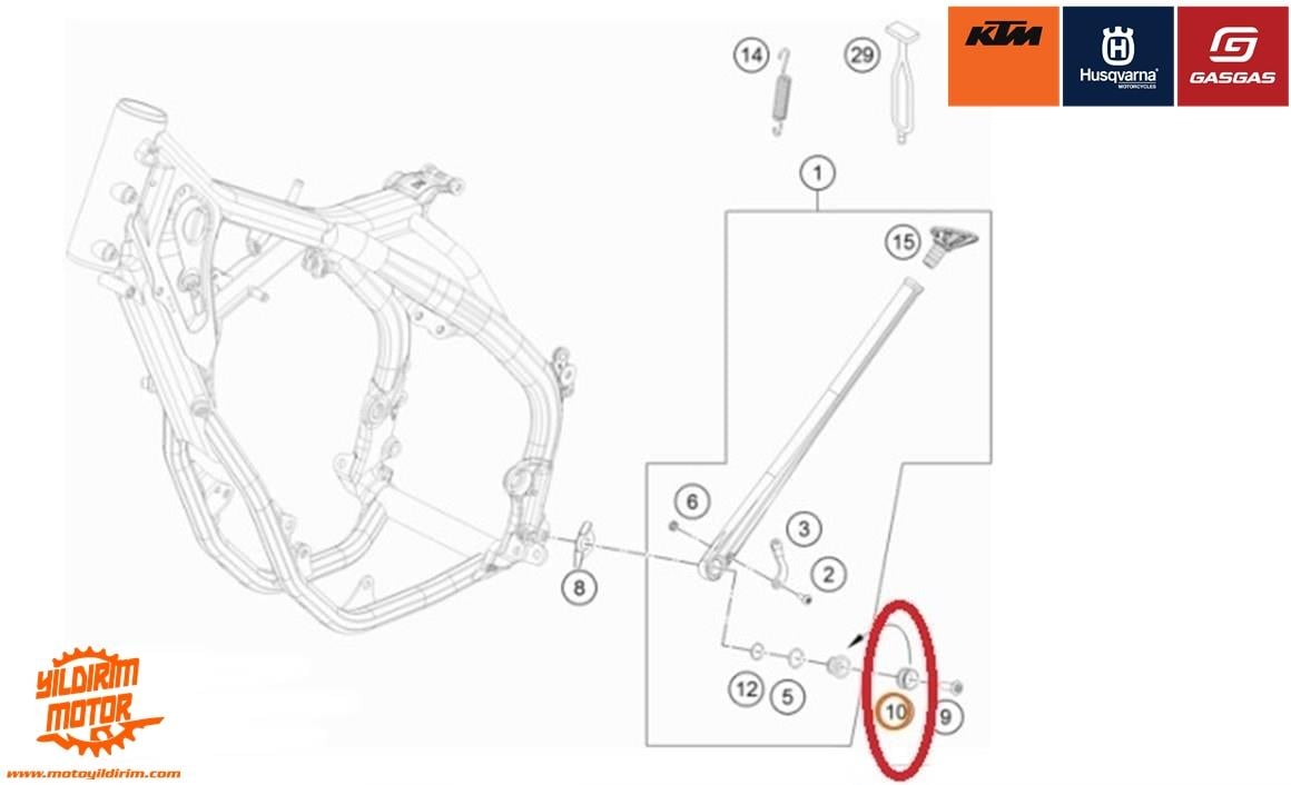 KTM EXC/EXC-F YAN SEYPA BURCU