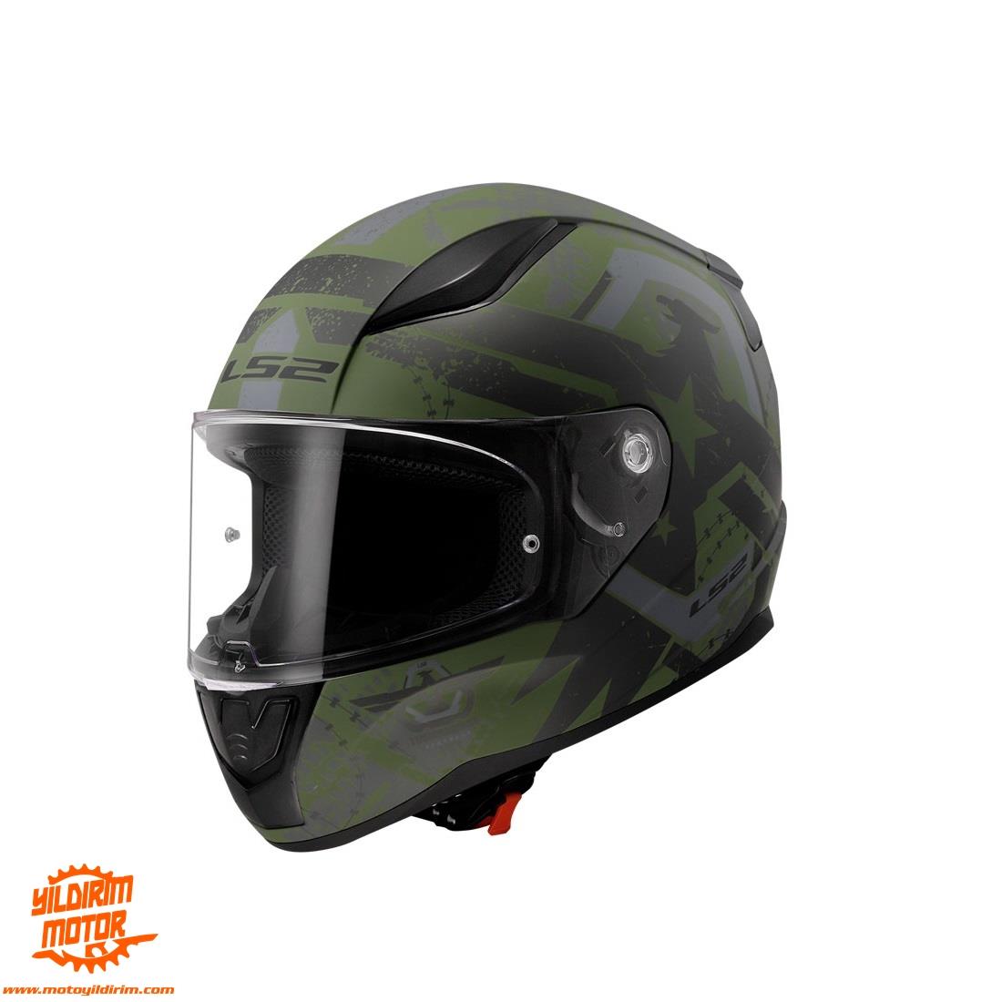 LS2 RAPID 2 THUNDER BIRDS MAT YEŞİL-SİYAH-GRİ KASK