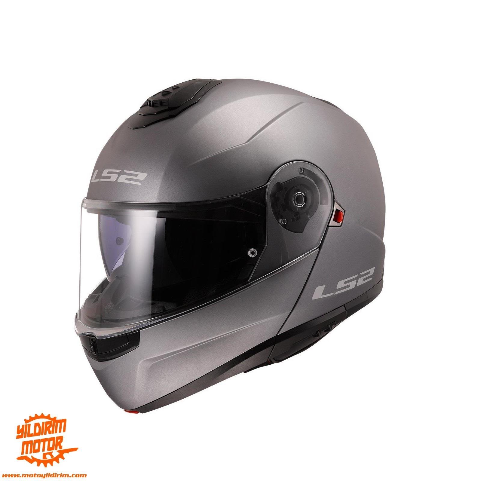 LS2 STROBE 2 MAT TITANIUM KASK