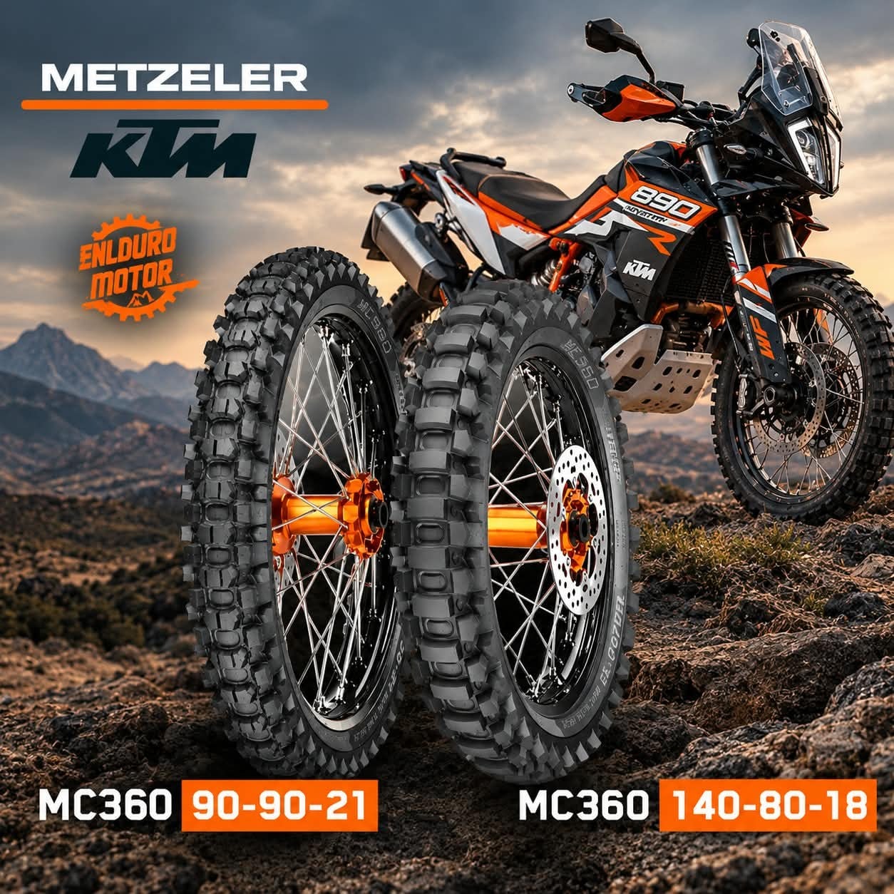 METZELER MC360 140/80-18 90/90-21 SOFT RALLY LASTİK TAKIMI