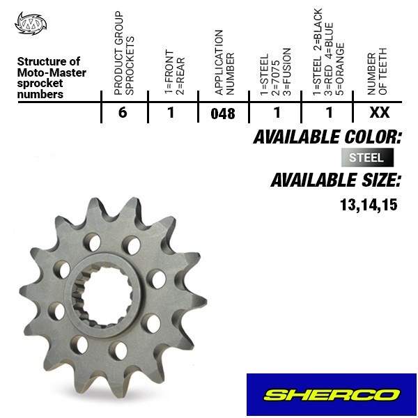 MOTO MASTER SHERCO 250/300 13-T ÖN DİŞLİ 21-26