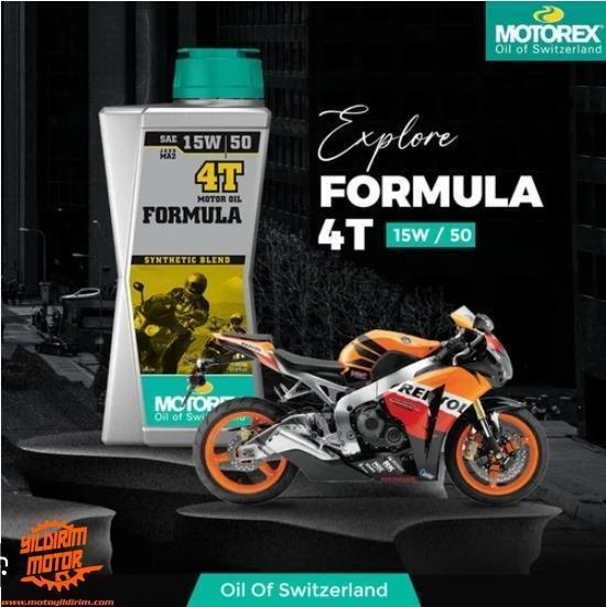 MOTOREX FORMULA 4T SAE 15W50 JASO MA2 YAĞ 1LT