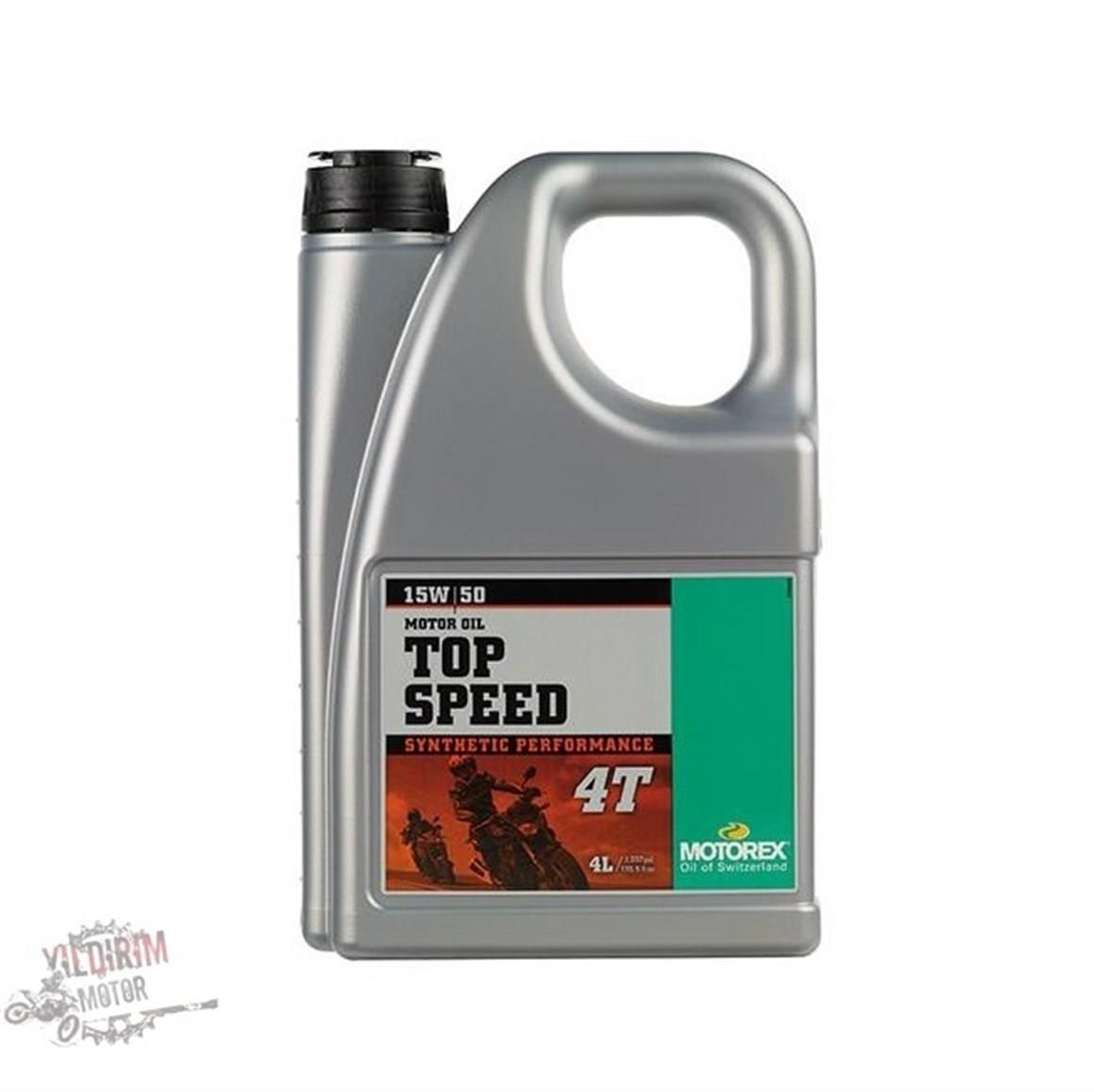 MOTOREX TOP SPEED 4T SAE 15W50 JASO MA2 YAĞ 4LT