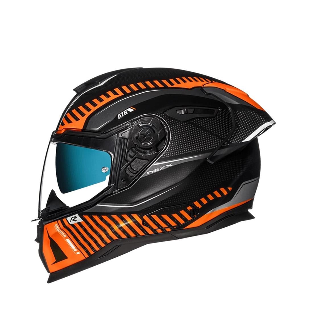 NEXX SX.100R SKIDDER MAT SİYAH-TURUNCU KASK