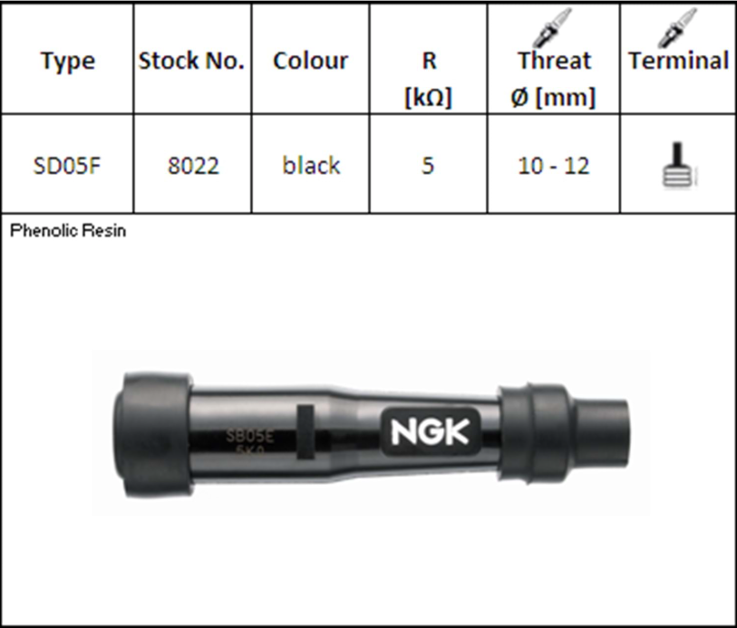 NGK SD05F (8022) BUJİ BAŞLIĞI