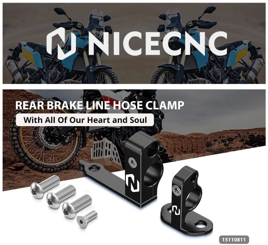 NICECNC YAMAHA TENERE 700 ARKA FREN HORTUM KELEPÇESİ