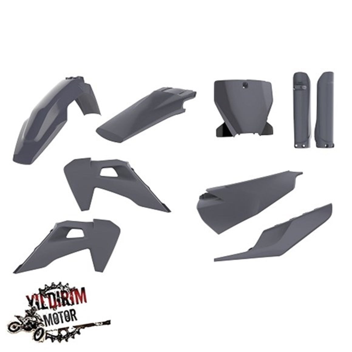 POLİSPORT HUSQVARNA TC/FC MODELLER PLASTİK SET 2019-2020 GREY