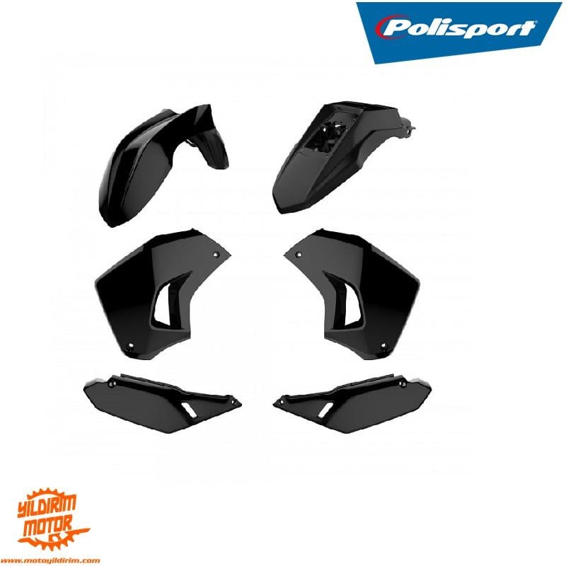 POLİSPORT KAWASAKİ KLR 650 PLASTİK GRENAJ SET SİYAH 2008-2018