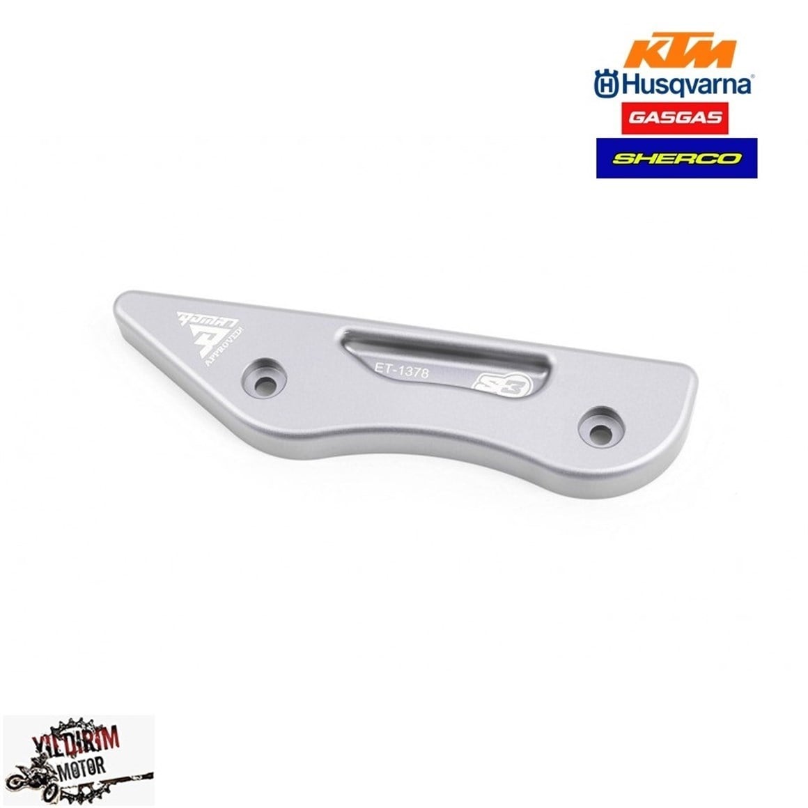 S3 SHERCO ARKA ZİNCİR SLİDER KORUYUCU GÜMÜŞ