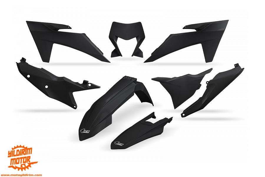 UFO KTM EXC/EXC-F PLASTİK GRENAJ SETİ SİYAH 24-25