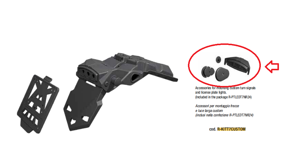 YAMAHA TENERE 700 RTECH ARKA STOP PLASTİĞİ 19-25