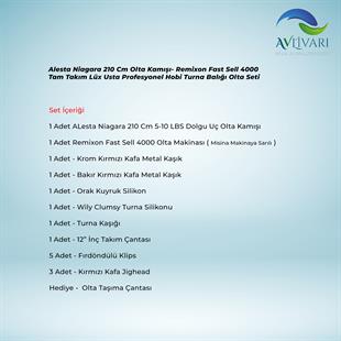 Alesta Niagara 210 Cm Olta Kamışı- Remixon Fast Sell 4000 Tam Takım Lüx Usta Profesyonel Hobi Turna Balığı Olta Seti
