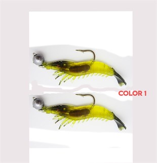 AVLİVARİ  El Yapımı Hareketli JİGHEAD UV Karides (2Li Set)