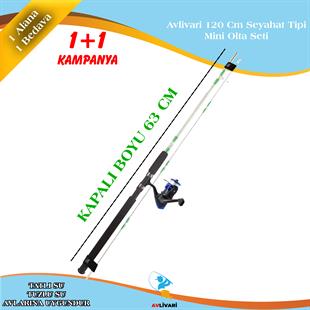 Avlivari 120 Cm Seyahat Tipi Mini Olta Seti 1+1 Kampanyalı