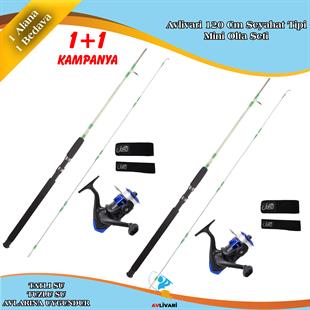 Avlivari 120 Cm Seyahat Tipi Mini Olta Seti 1+1 Kampanyalı