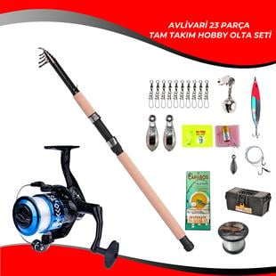 Avlivari 23 Parça Fighter 240 Cm 50-100 Gr-Ecco 3000 Tam Takım Hobi Kıyı Olta Seti