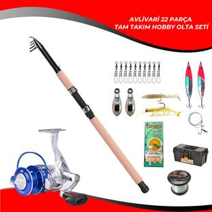 Avlivari 22 Parça Fighter 270 Cm 50-100 Gr-Viera 4000 Tam Takım Hobi Kıyı Olta Seti