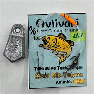 Avlivari 45 Gram Kurşunlu İki İğneli Dip Takımı