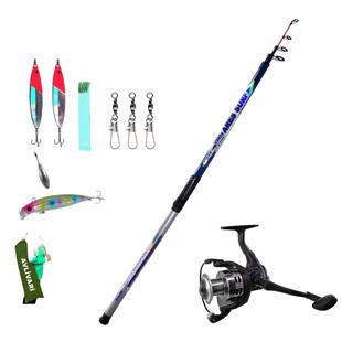 Avlivari Bauer Ares - Kube 6000 Metal Kafa Olta Makinası Tam Takım Lüx Usta Profesyonel Hobi Surf Olta Seti