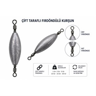 Avlivari Çift Taraflı Fırdöndülü Kurşun 10 Gr 3lü Paket