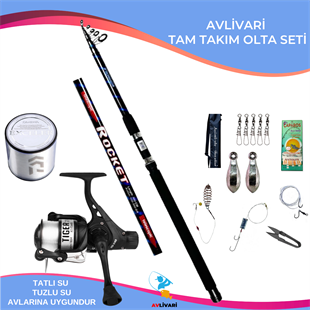 Avlivari EcoTackle Rocket 300 cm 100-300 gr Olta Kamışı - Tiger 4000 Olta Makinası Tam Takım Kıyı Hobi Olta Seti