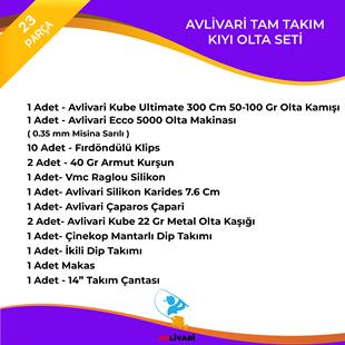 Avlivari Kube Ultimate 300 Cm 50-100 Avlivari Ecco 5000 Olta Makinası  Tam Takım Lüx Usta Profesyonel Hobi Göl ve Deniz Olta Seti