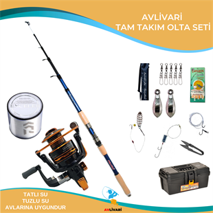 Avlivari Kube Ultimate 300 Cm 50-100 Gr Olta Kamışı - Avlivari Qunhai 5000 Olta Makinası Tam Takım Kıyı Hobi Olta Seti