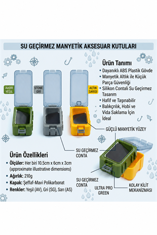 Avlivari Mıknatıslı Aksesuar Kutu