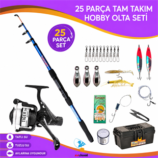Avlivari Piranha Travel 240 Cm Olta Kamışı TIGER RD-240 4000 Makine Full Hobi Olta Seti