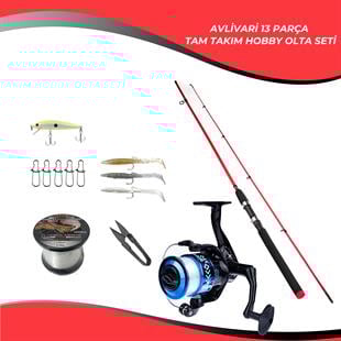 Avlivari Spinner 218 Cm 1-14 Gr -  Ecco 3000 Tam Takım Kıyı Hobi Lrf Olta Seti