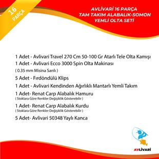 Avlivari Travel 270 Cm 50-100 Gr Olta Kamışı - Avlivari Ecco 3000 Spin Olta Makinası Tam Takım Kıyı Profesyonel Alabalık-Somon Olta Seti