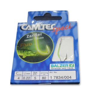 Balzer Camtec Speci #4 0.22 mm 5 Adet 80 Cm Misinalı UV Kanca iğne