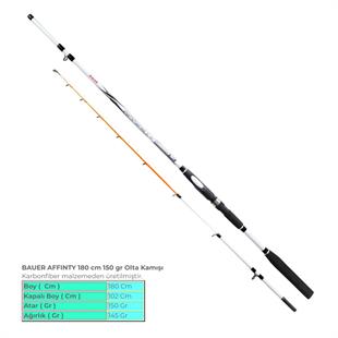 BAUER AFFINTY 180 cm 150 gr Teleskopik Olta Kamışı