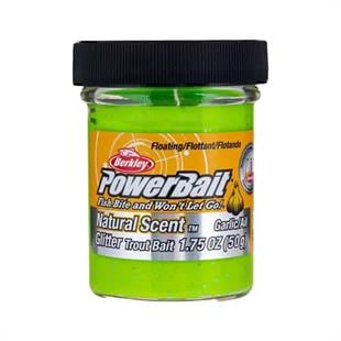 Berkley PowerBait Doğal Kokulu Glitter (Simli) Alabalık Hamuru - Chartreuse